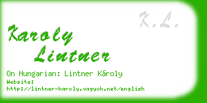 karoly lintner business card